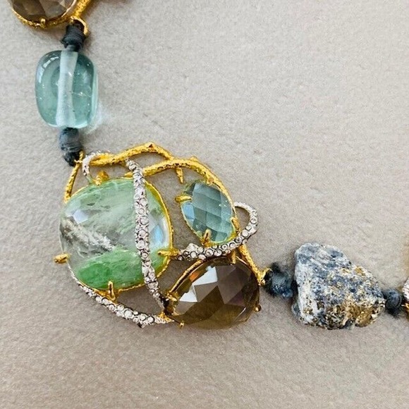 NWOT $1,025 Alexis Bittar Elements Maldivian Crystal Vine Statement Necklace - Picture 7 of 12